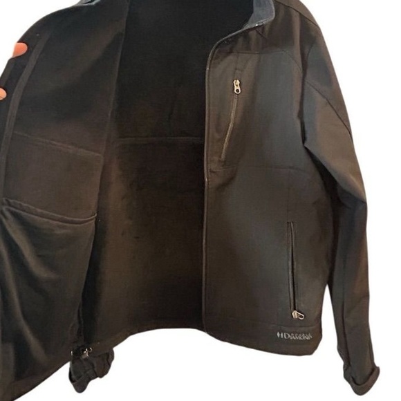 Double Diamond Men's Black Softshell Jacket Size L Water-Repellent - Picture 5 of 11